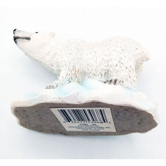 Polar Bear Figurine On Iceberg White Resin Sculpture Greenbrier International - Picture 11 of 14